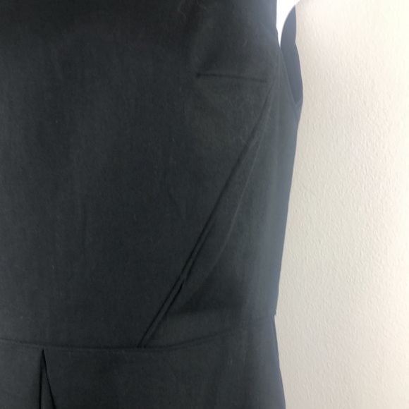 NEW Gap Linen Blend Fit & Flare Dress Black Sleeveless Pockets Preppy Career - Picture 6 of 16